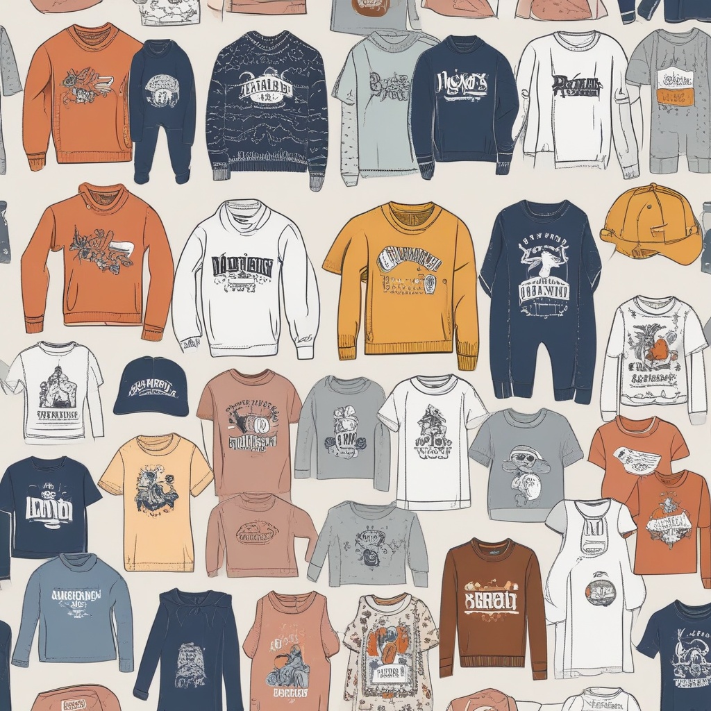 Collection of themed apparel